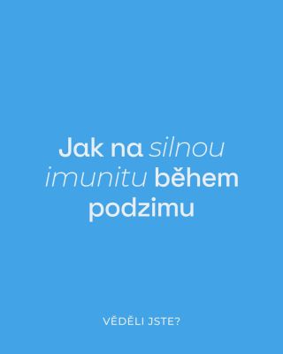 🍁 Podzimní období bývá pro naši imunitu zatěžkávací zkouškou. Jak ji udržet silnou a tělo v dobré kondici i v chladnějších...